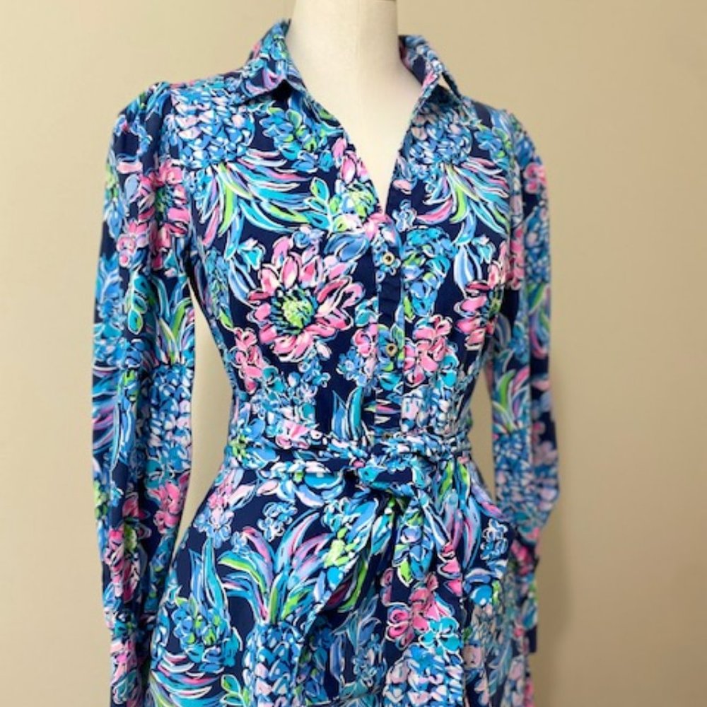 Lilly Pulitzer Maxi Dress with Belt - Size 4 (fits XS and S)